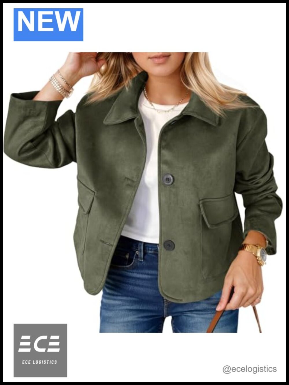 Faux Suede Leather Jacket Womens Cropped Button Down Shacket